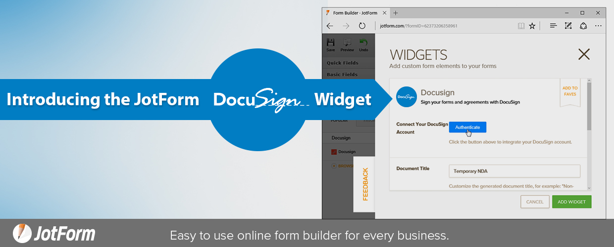 JotForm docusign